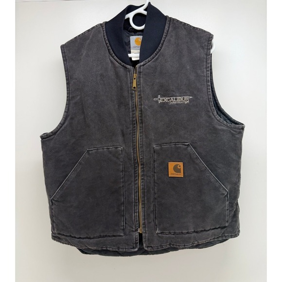 Carhartt Other - Vintage Carhartt Vest Men's Large Regular Canvas Quilted V02ONX Onyx Made in USA
